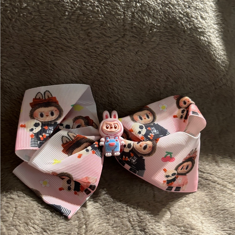 Labubu Multicolored girls Hair bow pin . New